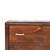 32" Brown Solid Wood Two Drawer Nightstand With Leather Shelf