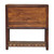 32" Brown Solid Wood Two Drawer Nightstand With Leather Shelf