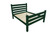 Dark Green Solid Wood Queen Bed Frame Decor