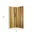 23" Brown Teak Slat Non Slip Bath Mat