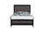 Black And Gray Inlaid Panels Full Bed Frame