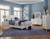 White Carved Geometric Solid Wood California King Bed Frame