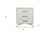 34" White Carved Geometric Solid Wood Three Drawer Dresser