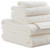 Set of Six White Cotton Quick Dry Terry Cloth Towels