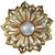 36" Gold Metal Flower Framed Accent Mirror