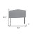 Gray Faux Leather Upholstered Arched Queen Headboard With Nail Head Trim
