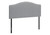 Gray Faux Leather Upholstered Arched Queen Headboard With Nail Head Trim