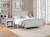 Gray Reversible Inlaid Panels Solid Wood Full Bed Frame
