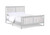 Gray Reversible Inlaid Panels Solid Wood Full Bed Frame