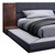 Brown and Gray Wood Upholstered King Bed Frame