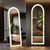 63" Clear Arch Lighted Freestanding and Wall Mount Frameless Full Length Mirror