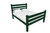 Dark Green Solid Wood Twin Bed Frame Decor
