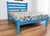 Caribbean Blue Solid Wood Twin Bed Frame Home Accent