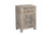 30" Gray Solid Wood Distressed One Drawer Nightstand
