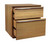 28" Natural Solid and Manufactured Wood Two Drawer Nightstand