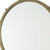25" Gold Metal Beaded Round Framed Accent Mirror