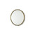 25" Gold Metal Beaded Round Framed Accent Mirror