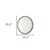 25" Gold Metal Beaded Round Framed Accent Mirror