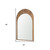 48" Light Brown Solid Wood Arch Framed Accent Mirror