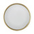 10" Gold Round Iron Textured Framed Accent Mirror