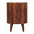 22" Chestnut Solid Wood Oval One Drawer Nightstand