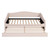 Beige Tufted Boucle Twin Day Bed With LED Lighting And Trundle And USB