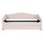 Beige Tufted Boucle Twin Day Bed With LED Lighting And Trundle And USB