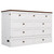 White Wood Full Murphy Bed With USB And Drawer