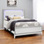 White Faux Crystal Bling Lighted Queen Bed Frame