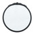 30" Black Crowned Top Antiqued Glass Round Framed Accent Mirror