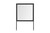 40" Gray Square Wood Framed Accent Mirror