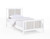 White And Gray Reversible Solid Wood Twin Bed Frame
