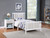 White And Gray Reversible Solid Wood Twin Bed Frame