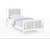 White And Gray Reversible Solid Wood Twin Bed Frame