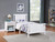 White And Gray Reversible Solid Wood Twin Bed Frame