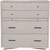 38" Gray Solid Wood Four Drawer Chest