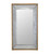 84" Gray Brown Metal and Wood Framed Leaning Accent Mirror