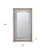 84" Gray Brown Metal and Wood Framed Leaning Accent Mirror