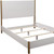 Natural and White Solid Wood And Upholstery California King Bed Frame
