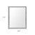 32" Gray Framed Bathroom Vanity Mirror