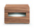 16" Wood Lighted Two Drawer Nightstand