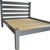 Gray Solid Wood Queen Bed Frame Modern Style