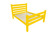 Canary Yellow Solid Wood Twin Bed Frame Decor