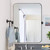 32" Black Aluminum Tilting Adjustable Framed Accent Mirror