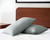 Set of Two Blue Linen King Pillowcases