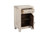 30" Distressed White One Drawer Carved Floral Solid Wood Nightstand