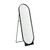 67" Black Metal Oval Freestanding Tilting Geometric Framed Standing Mirror