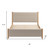 Beige Wood And Upholstery Queen Bed Frame