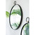28" Black Round Iron Framed Accent Mirror
