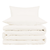 Ivory Queen Cotton Blend Washable Duvet Cover Set